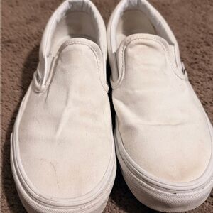 White Slip-On Vans